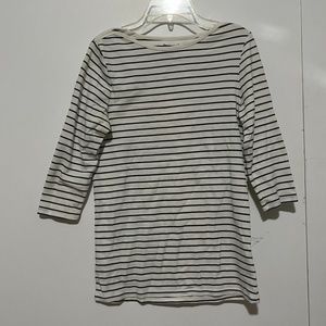S Faded Glory Top; White and Black Stripes
